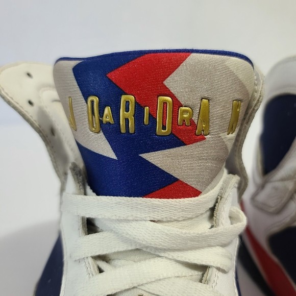 Nike Air Jordan 7 Retro Tinker Alternate 2016 Size 12 304775-123 White Blue Red - Picture 8 of 16